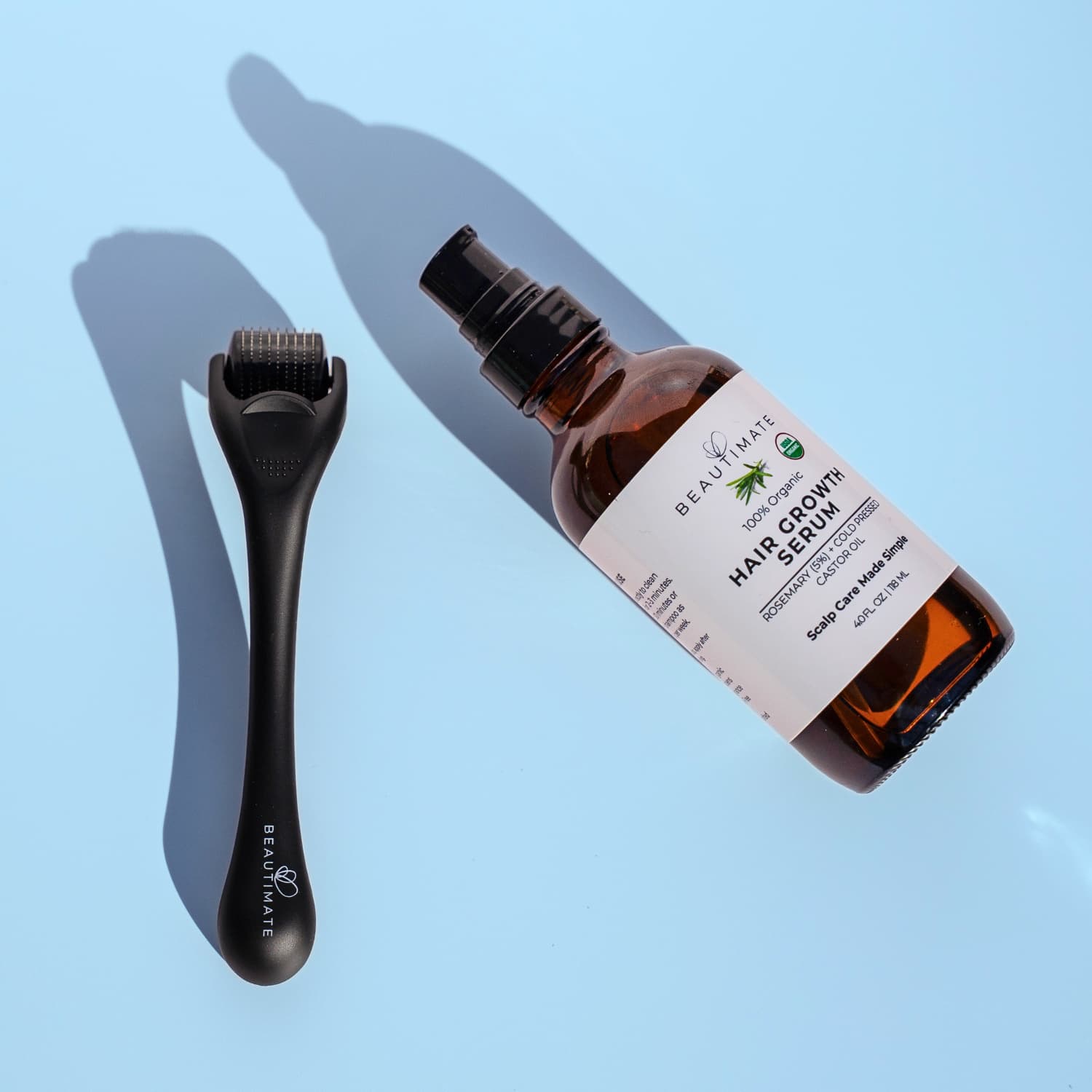 USDA Organic rosemary scalp oil with cold-pressed castor oil