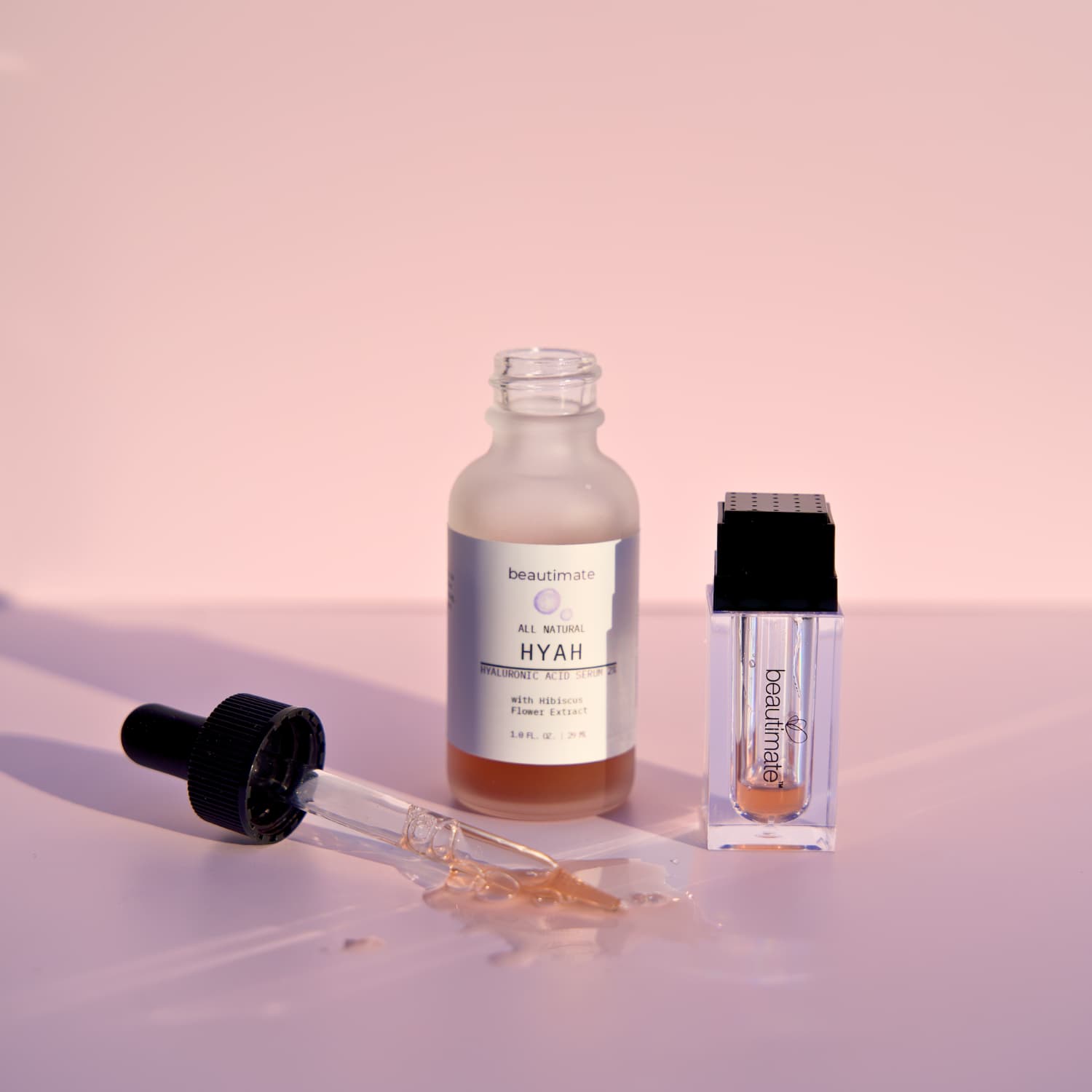 Beautimate Hydra Stamp displayed with Hyah Serum  a complete skincare routine
