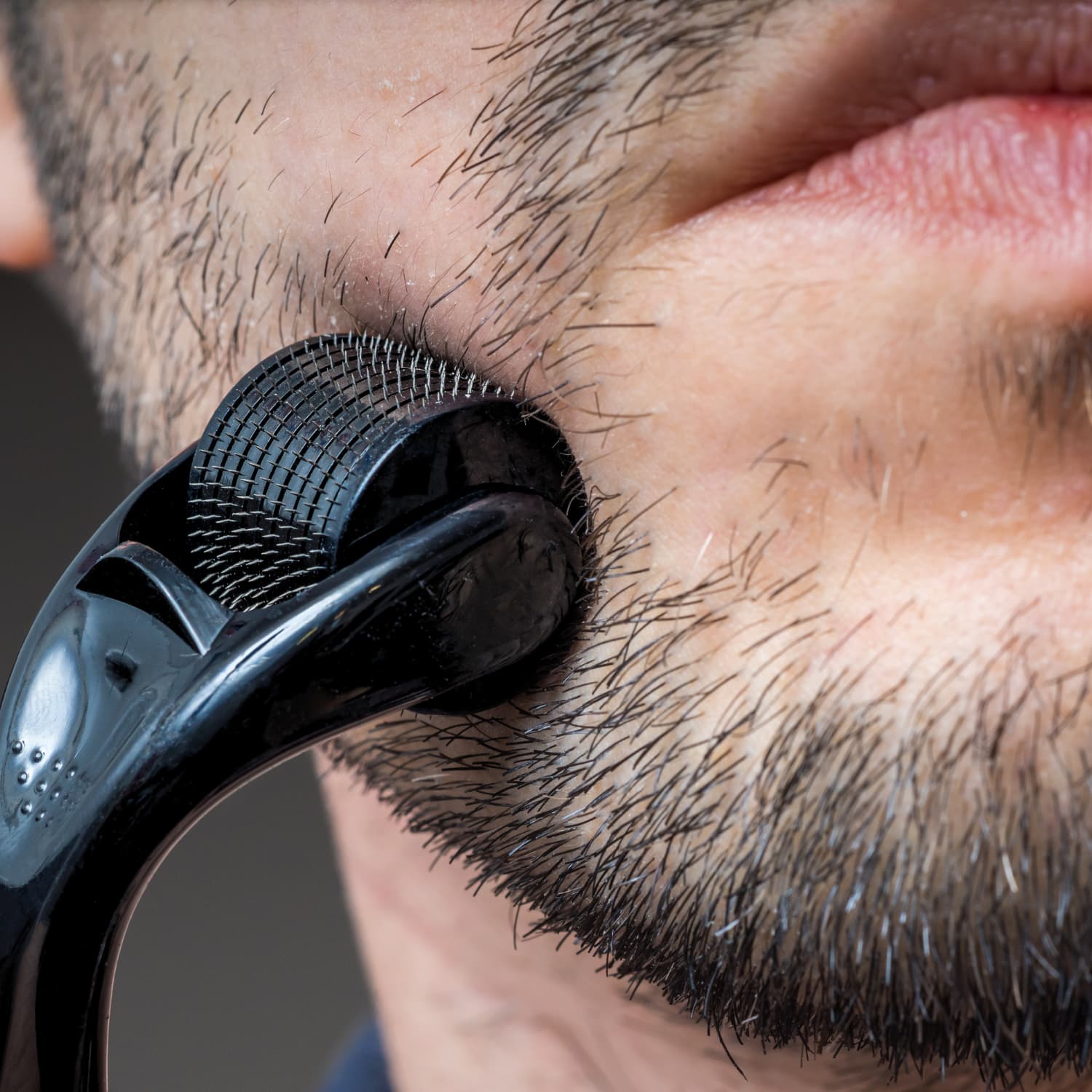 Using a derma roller as part of an at-home facial skincare routine