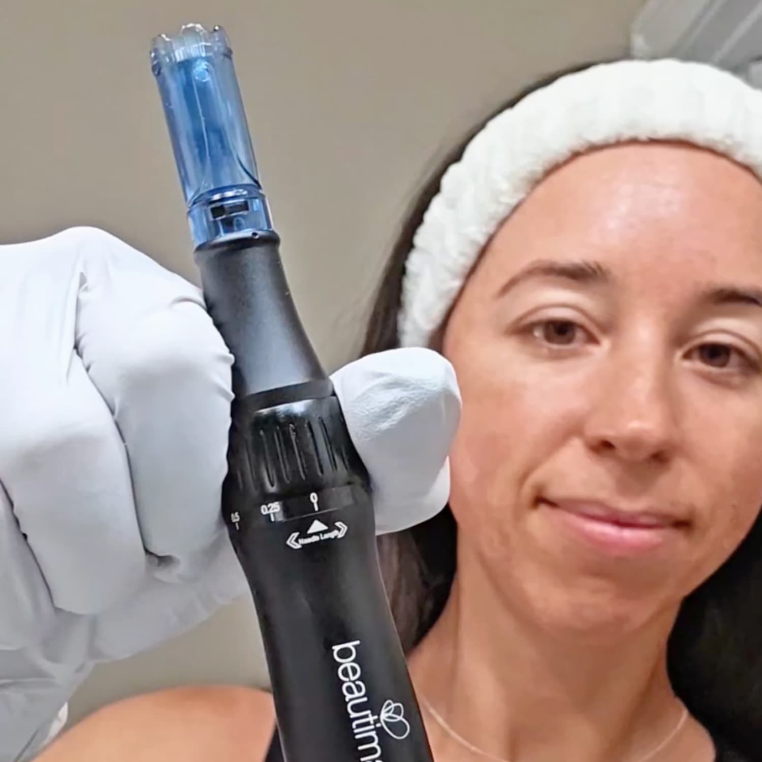 At-home microneedling pen designed for scalp routines